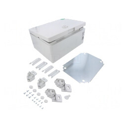Carcasă montare pe perete ABS gri 210x280x130mm | Electronic-mag.ro | Componente Electronice