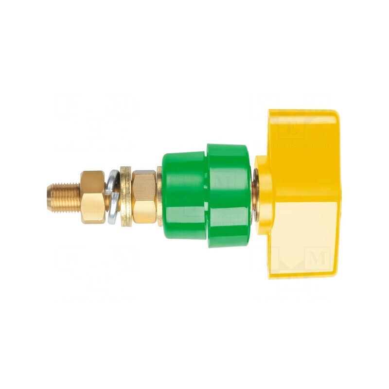 Clemă de laborator galben-verde 1kVDC 100A 81mm alamă | Electronic-mag.ro | Componente Electronice Clemă de laborator galben-verde 1kVDC 100A 81mm alamă | Electronic-mag.ro | Componente Electronice