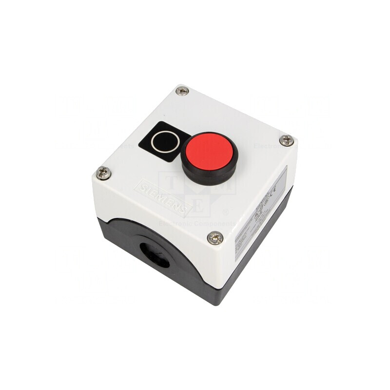 Casetă de comandă cu 1 buton plat IP67 plastic NC | Electronic-mag.ro | Componente Electronice