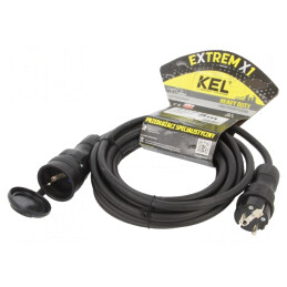 Prelungitor alimentare negru 5m 16A | Electronic-mag.ro | Componente Electronice
