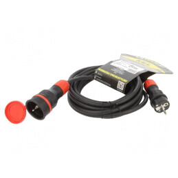 Prelungitor Alimentare Negru 5m 16A | Electronic-mag.ro | Componente Electronice