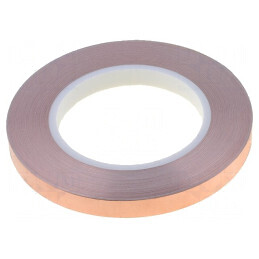 Bandă Electroconductoare Acrilică cu Cupru 12mm x 33m | Electronic-mag.ro | Componente Electronice