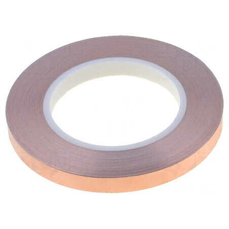 Bandă Electroconductoare Acrilică cu Cupru 12mm x 33m | Electronic-mag.ro | Componente Electronice