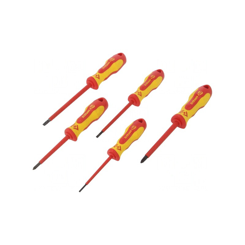 Kit Șurubelnițe Izolate 5 Bucăți Phillips și Plată 1kVAC | Electronic-mag.ro | Componente Electronice