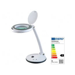Lupă de masă cu iluminare LED 5W 230V 3dpt/12dpt Ø101,6mm/Ø4 | Electronic-mag.ro | Componente Electronice