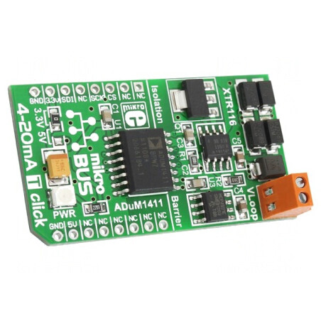 Convertor 2-Wire 4-20mA Loop SPI ADuM1411 4-20MA T Click | Electronic-mag.ro | Componente Electronice