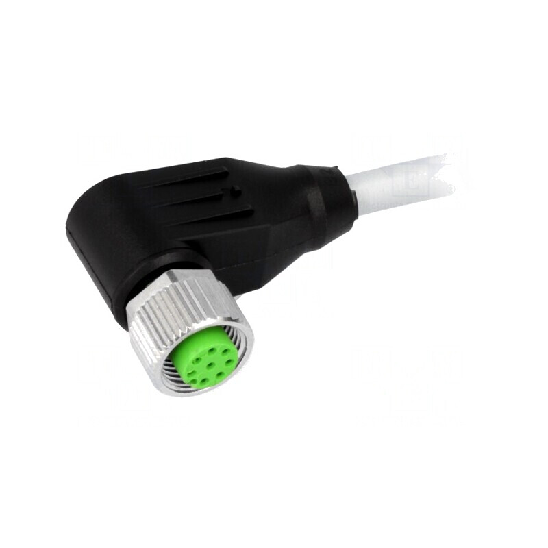 Cablu Conectare M12 8PIN Unghi 3m 30VAC 2A PUR | Electronic-mag.ro | Componente Electronice