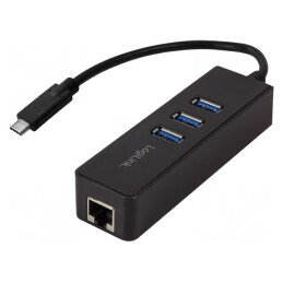 Adaptor USB-Fast Ethernet cu Hub USB 3.0 | Electronic-mag.ro | Componente Electronice