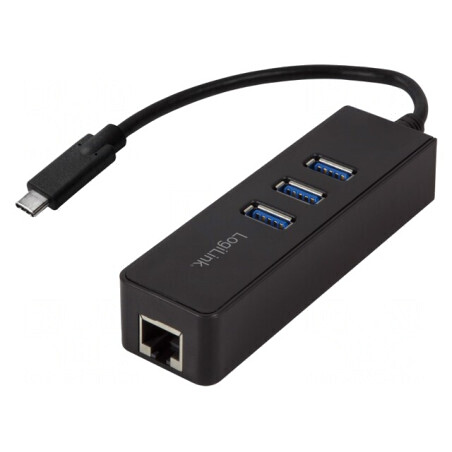 Adaptor USB-Fast Ethernet cu Hub USB 3.0 | Electronic-mag.ro | Componente Electronice