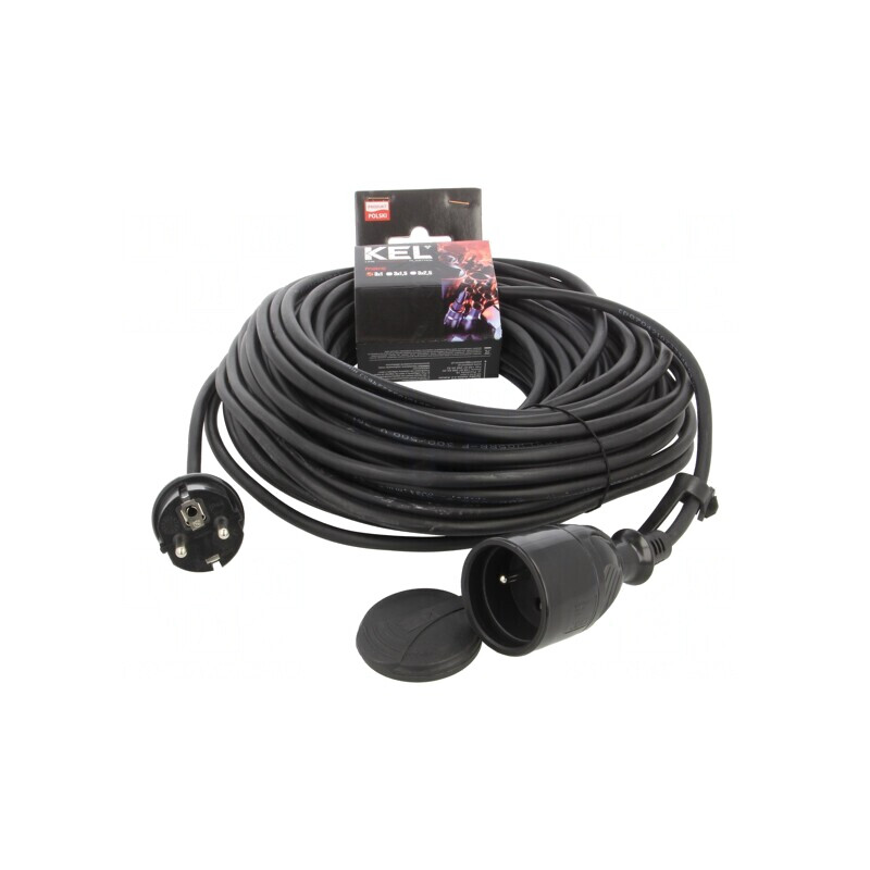Prelungitor Alimentare Negru 25m 10A | Electronic-mag.ro | Componente Electronice