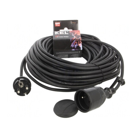 Prelungitor Alimentare Negru 25m 10A | Electronic-mag.ro | Componente Electronice