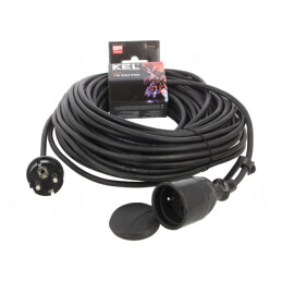Prelungitor Alimentare Negru 25m 10A | Electronic-mag.ro | Componente Electronice