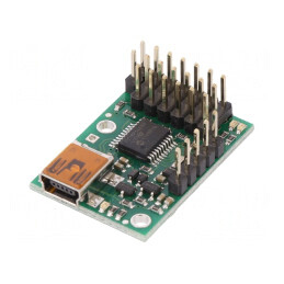 Driver USB-UART Servomecanism Micro Maestro 6-Channel Asamblat 5-16VDC | Electronic-mag.ro | Componente Electronice