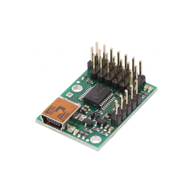 Driver USB-UART Servomecanism Micro Maestro 6-Channel Asamblat 5-16VDC | Electronic-mag.ro | Componente Electronice