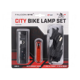 Torch: LED bike torch | 10lm,250lm | IPX5 | FBS0081