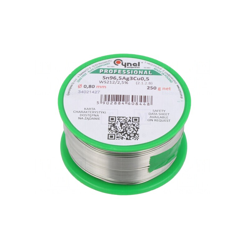 Sârmă de lipit fără plumb 0,8mm 250g | Electronic-mag.ro | Componente Electronice Sârmă de lipit fără plumb 0,8mm 250g | Electronic-mag.ro | Componente Electronice