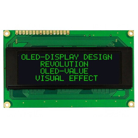 Afișaj OLED Alfanumeric 20x4 Verde 98x60x10mm | Electronic-mag.ro | Componente Electronice