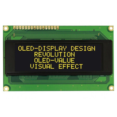 Afișaj OLED Alfanumeric 20x4 Galben 98x60x10mm | Electronic-mag.ro | Componente Electronice