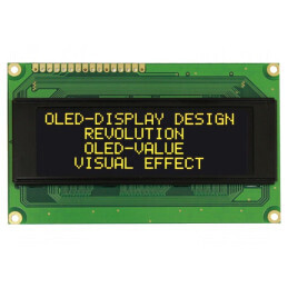Afișaj OLED Alfanumeric 20x4 Galben 98x60x10mm | Electronic-mag.ro | Componente Electronice