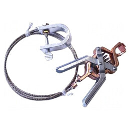 Cablu de împământare clemă crocodil 1,5m | Electronic-mag.ro | Componente Electronice