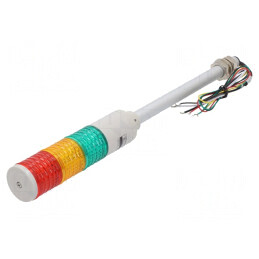 Coloană de semnalizare LED roșu/ambră/verde 24V | Electronic-mag.ro | Componente Electronice