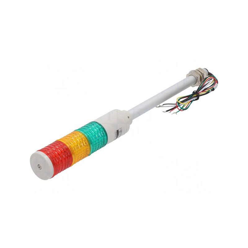 Coloană de semnalizare LED roșu/ambră/verde 24V | Electronic-mag.ro | Componente Electronice