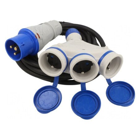 Prelungitor Alimentare 3 Prize Negru 5m 16A | Electronic-mag.ro | Componente Electronice