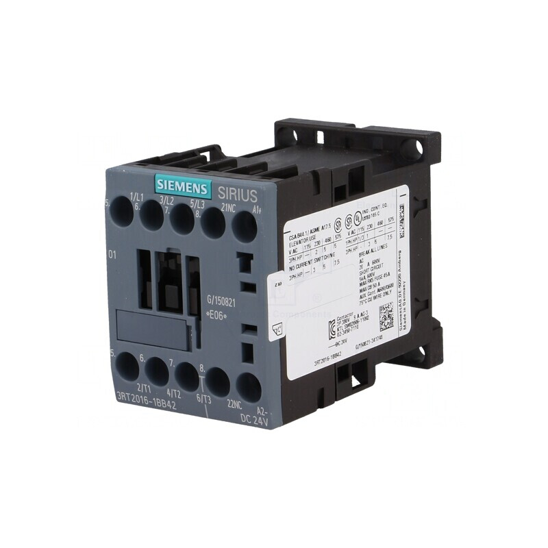 Contactor 3P NO+NC 24VDC 9A | Electronic-mag.ro | Componente Electronice