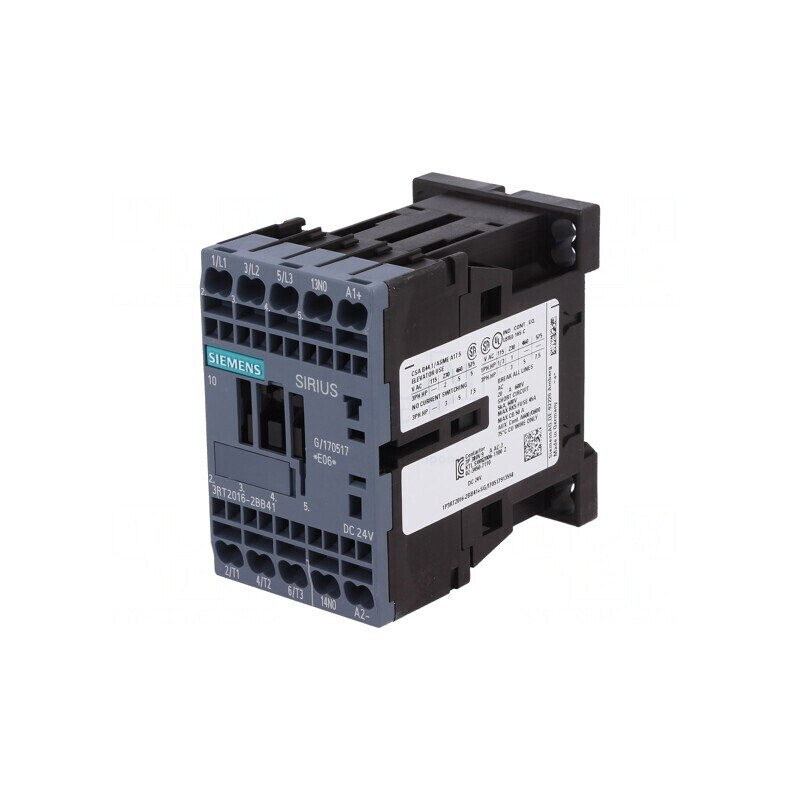 Contactor 3P NO 24VDC 9A cu 3 Contacte Auxiliare | Electronic-mag.ro | Componente Electronice