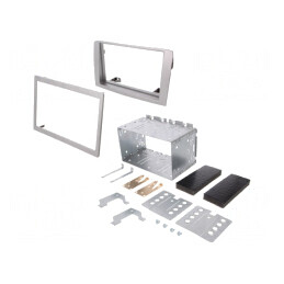Cadru Radio 2 DIN Argintiu Fiat Lancia | Electronic-mag.ro | Componente Electronice