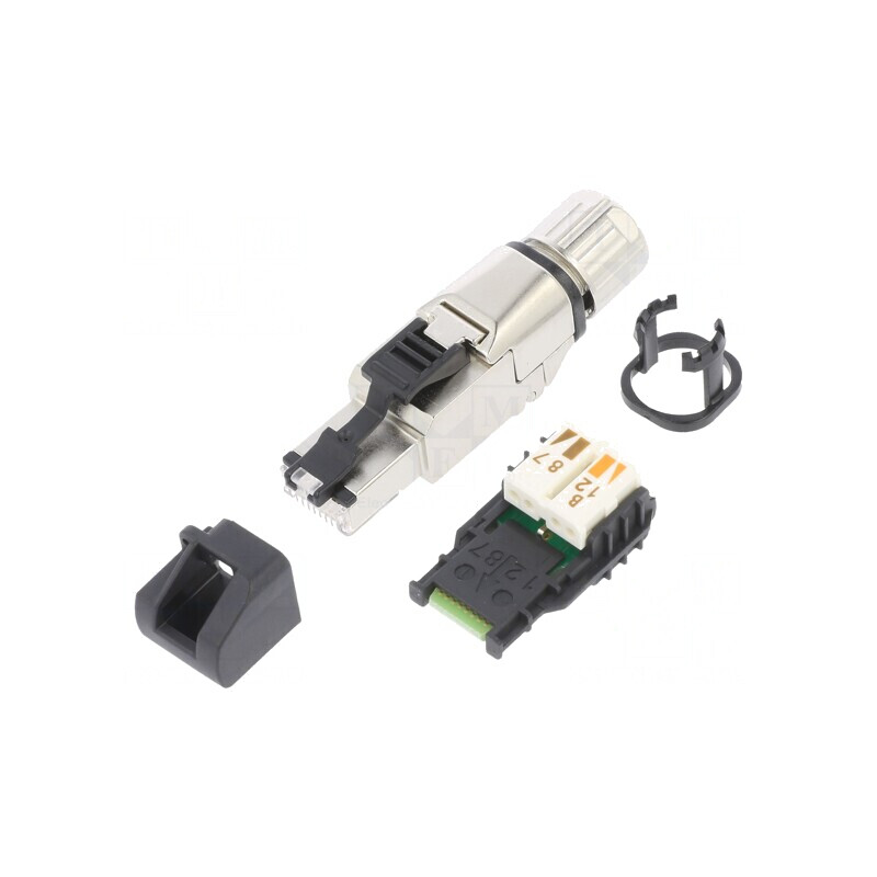 Mufă RJ45 Cat 6a cu Ecranare și Capacul de Protecție Aurit | Electronic-mag.ro | Componente Electronice