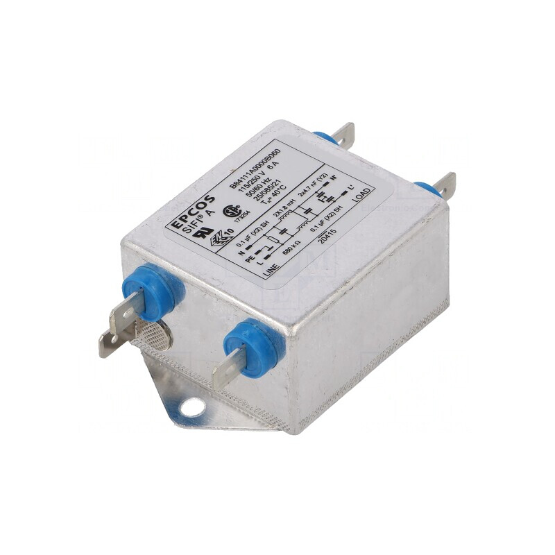Filtru Anti-Interferențe Monofazat 250VAC 6A | Electronic-mag.ro | Componente Electronice