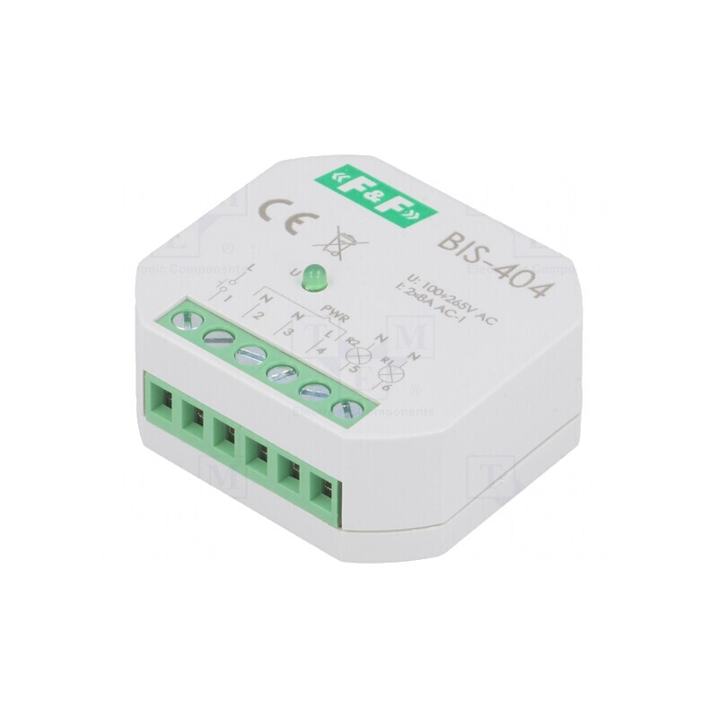Releu Bistabil de Impulsuri 2x NO 5A IP20 BIS-404 | Electronic-mag.ro | Componente Electronice