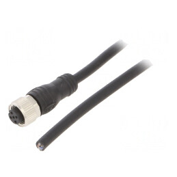 Cablu de Conectare M12 PIN 5 6m PVC Mamă 80°C | Electronic-mag.ro | Componente Electronice