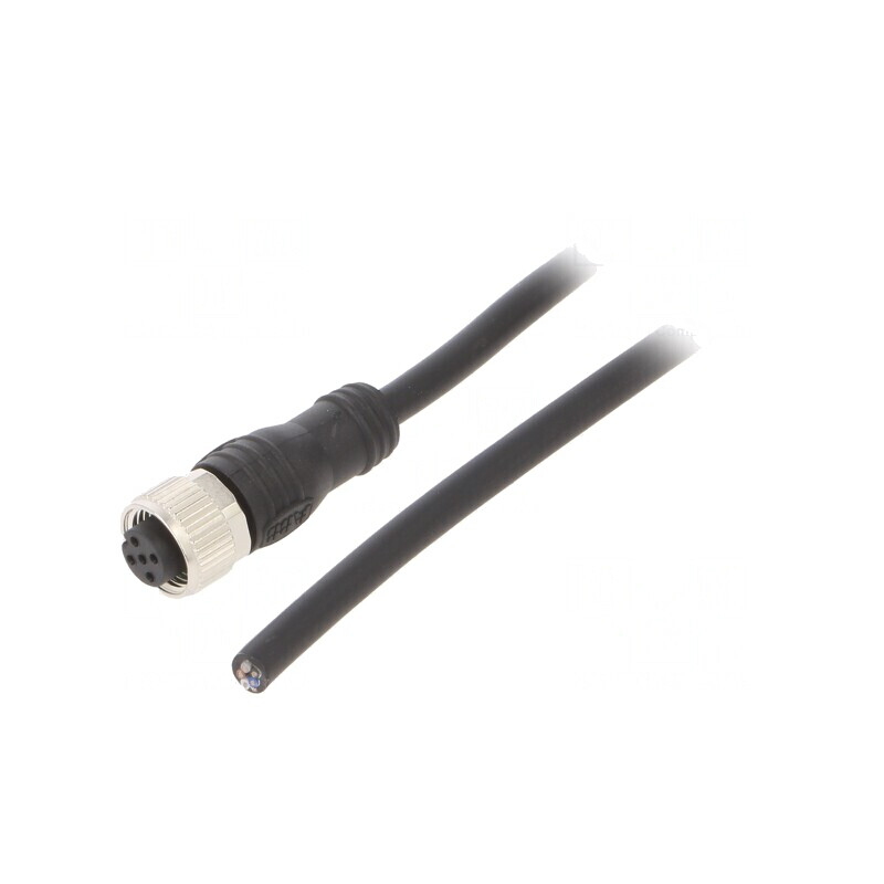 Cablu de Conectare M12 PIN 5 6m PVC Mamă 80°C | Electronic-mag.ro | Componente Electronice