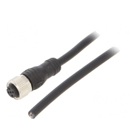 Cablu de Conectare M12 PIN 5 6m PVC Mamă 80°C | Electronic-mag.ro | Componente Electronice