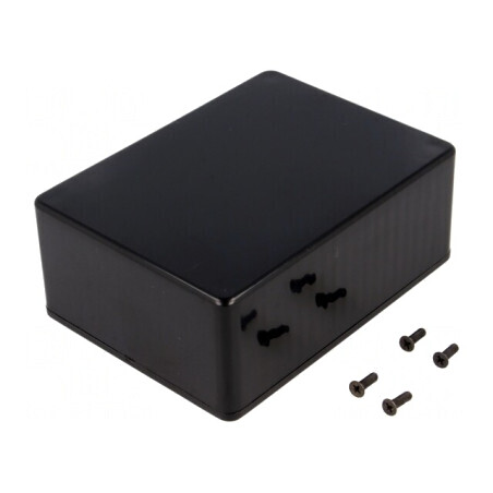 Carcasă ABS Neagră IP54 82x110x44mm | Electronic-mag.ro | Componente Electronice