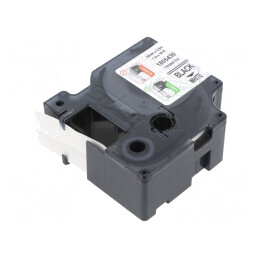 Bandă Albă 24mm x 5,5m Culoare Caracter Neagră | Electronic-mag.ro | Componente Electronice