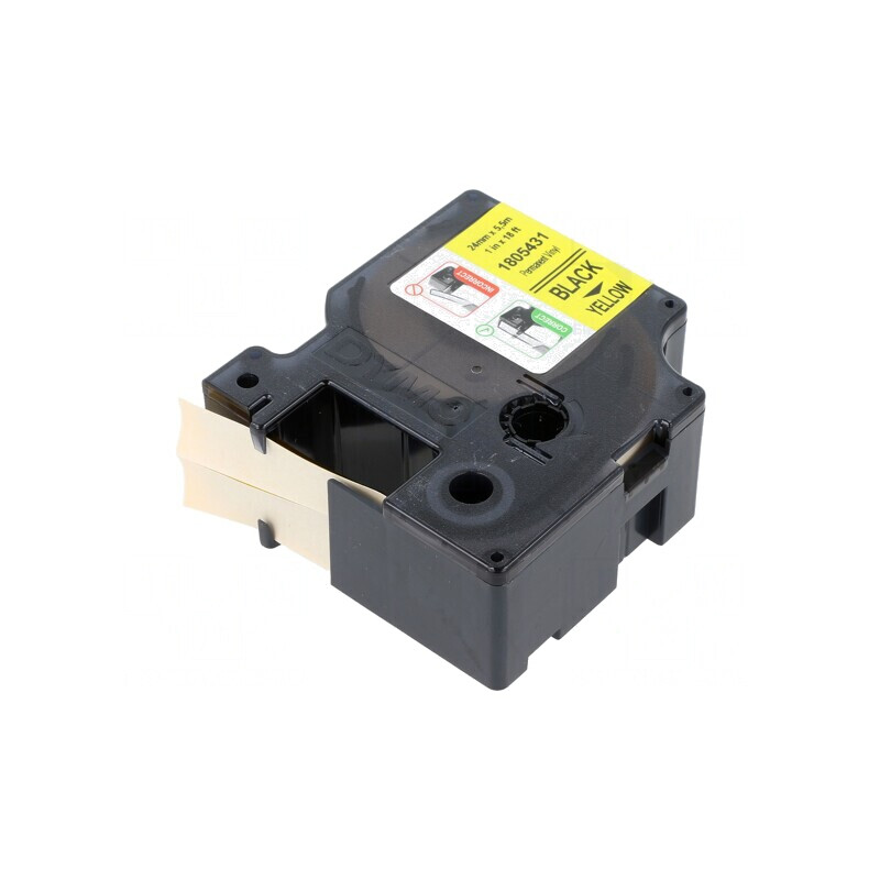 Bandă Galbenă 24mm x 5,5m, Text Negru | Electronic-mag.ro | Componente Electronice Bandă Galbenă 24mm x 5,5m, Text Negru | Electronic-mag.ro | Componente Electronice