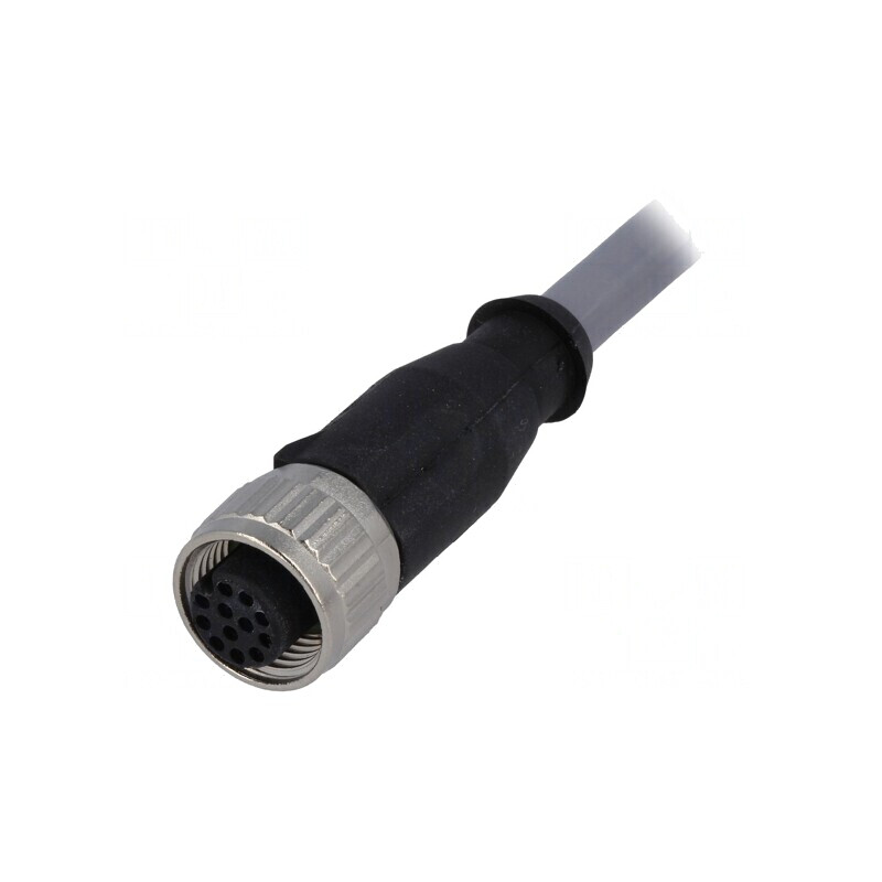 Mufă M12 12 PIN Mamă 1m Drept | Electronic-mag.ro | Componente Electronice