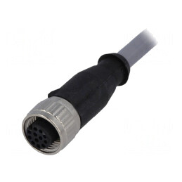 Mufă M12 12 PIN Mamă 1m Drept | Electronic-mag.ro | Componente Electronice