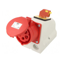 Conector alimentare AC trifazat 16A 400V IP44  | Electronic-mag.ro | Componente Electronice