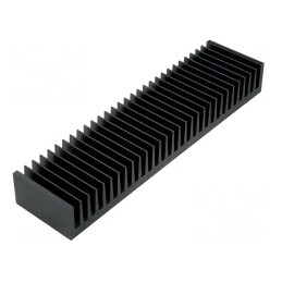 Radiator Extrudat cu Aripioare Negru 75x300x40mm | Electronic-mag.ro | Componente Electronice