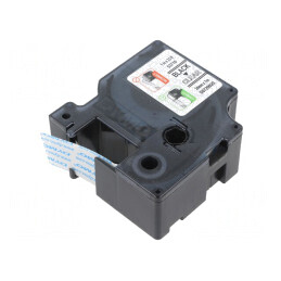 Bandă transparentă 24mm x 7m cu caractere negre | Electronic-mag.ro | Componente Electronice