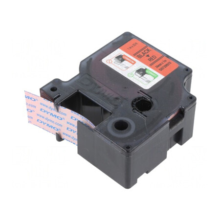 Bandă Dymo 24mm x 7m Roșu/Negru | Electronic-mag.ro | Componente Electronice