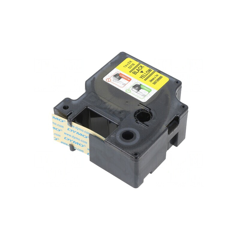 Bandă Dymo 24mm x 7m Galbenă/Neagră | Electronic-mag.ro | Componente Electronice