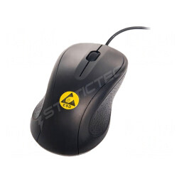 Mouse optic ESD cu cablu electroconductor negru STS1405