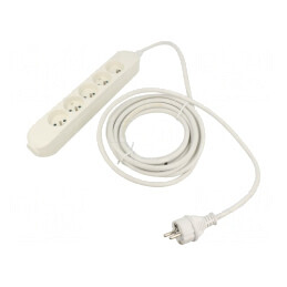 Prelungitor 5 Prize PVC Alb 10m 16A | Electronic-mag.ro | Componente Electronice