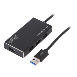 Hub USB 3.0 PnP Negru 4 Porturi 5Gbps | Electronic-mag.ro | Componente Electronice
