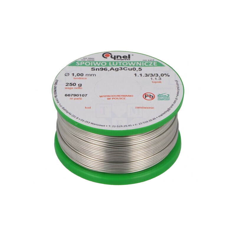 Sârmă de lipit fără plumb 1mm 250g bobină | Electronic-mag.ro | Componente Electronice Sârmă de lipit fără plumb 1mm 250g bobină | Electronic-mag.ro | Componente Electronice